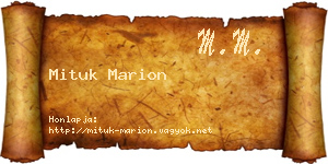 Mituk Marion névjegykártya